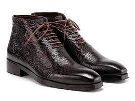 Paul Parkman Mens Shoes Ankle Boots Brown Leather Floater Handmade 793BRW82 - $599.99