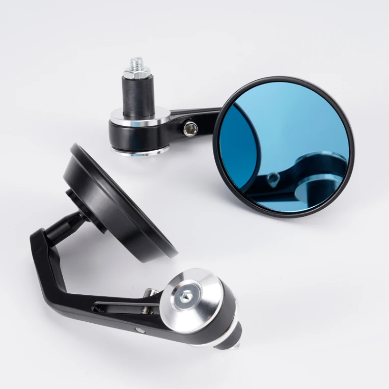 2x Universal 7/8&quot; Round Bar End Rear Mirrors Moto Motorcycle Motorbike Scooters  - £155.11 GBP