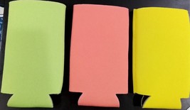 Colorful koozies, 3 total (green,pink,yellow) - $4.99