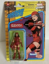 ELEKTRA Marvel Legends Retro Daredevil 3.75&quot; Figure Hasbro Kenner New! - £10.15 GBP