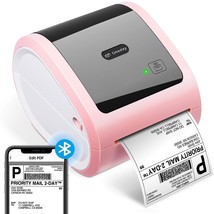 Bluetooth Thermal Shipping Label Printer 4X6 - Wireless Pink Thermal Label Print - £148.47 GBP