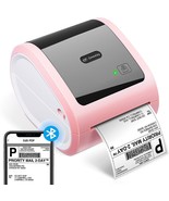 Bluetooth Thermal Shipping Label Printer 4X6 - Wireless Pink Thermal Lab... - £148.27 GBP