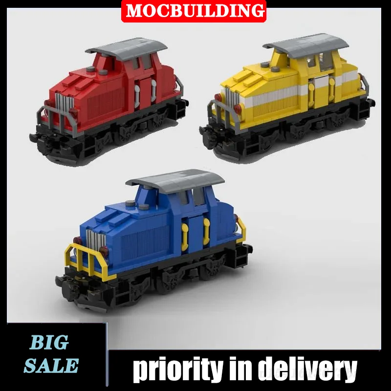 MOC Town City Train 500 C Blue Model Assembly Building Block Transport Vehicle - £52.25 GBP+