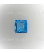 Natural Topaz Square Stepcut 5X5mm Swiss Blue Color VVS Clarity Loose Ge... - £180.32 GBP