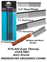 Master Grooming Tools Xylan(Like Teflon)Steel Dog Cat Pet Comb Greyhound Finish - £15.92 GBP+