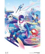 Olympic Winter Games Beijing 2022 Poster Sport Event Art Print Size 24x3... - £8.71 GBP+