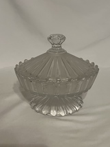 Bakewell Pears Black Glass Co Frosted Ribbon Pattern Compote Candy Dish With Lid - £39.95 GBP