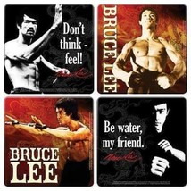 Bruce Lee - 4pc Wood Coaster Set - $291.87 MXN