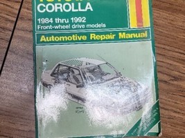 TOYOTA COROLLA 1984 -1992 FWD models - Haynes Repair Manual 92035 (1025) VTG - £9.23 GBP