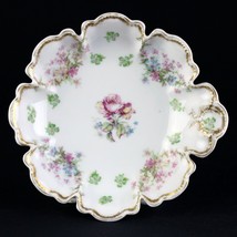 Haviland Limoges Schleiger 72 Dresden Bonbon Bowl, Floral &amp; Double Gold ... - £47.21 GBP