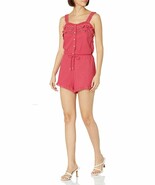 Sperry Floral Eyelet Button Down Romper Bittersweet ( S ) - $118.77