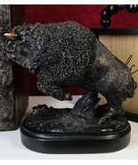 Rustic Western Charging American Buffalo Bison Bronze Electroplated Resi... - $62.81 CAD
