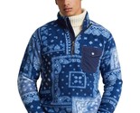 Polo Ralph Lauren Bandanna Patchwork-Print Fleece Pullover Sweater Banda... - £79.92 GBP