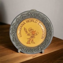 Vintage 1984 Louisiana World&#39;s Fair/Exposition Souvenir Trinket Plate on Stand  - £10.86 GBP