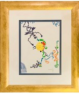 RAPHAEL ABECASSIS "DESCENDING ANGEL" ORIGINAL WATERCOLOR PAINTING FRAMED H/S COA - $818.09