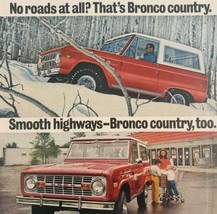 1972 Ford Bronco Truck Red Bronco Country Advertisement Automobilia DWII17 - £23.15 GBP