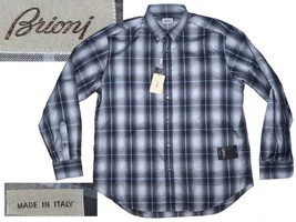 Brioni Men&#39;s Shirt 2XL Or 3XL Hand Made In Italy! Balance Price! BN03 T1G - £153.46 GBP