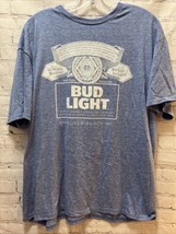 Budweiser Bud light 2XL heathered blue t shirt Anheuser-Busch Inc State of men's - $14.84