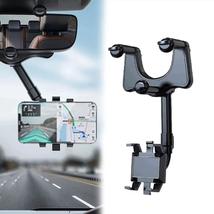 360 Rotatable Car Rearview Mirror Phone Holder Retractable Phone Holder Mount - £16.44 GBP