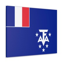 French Southern and Antarctic Lands Country Flag Canvas Vibrant Wall Art Unfram - £60.52 GBP+