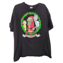 2XL Rick and Morty Santa Happy Human Day Christmas Cartoon Network Mens T-Shirt - $9.89