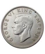 1937 New Zealand Silver 1/2 Crown in XF Condition KM# 11 - $86.53 CAD