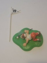 1978 Wilton Comical Golfer Cake Topper with flag- ~5&quot; long - £7.95 GBP