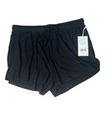 Tavi Lounge Waffle Shorts Dual Pockets Elastic Waist Drawcord Black XL - $25.97 CAD
