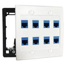 Ethernet Wall Plate - 8 Port Rj45 Cat6 Ethernet Wall Outlet, Female To F... - $37.99