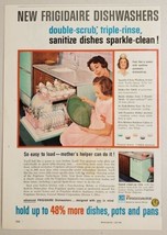 1959 Print Ad New Frigidaire Dishwashers Happy Mom &amp; Daughter Admire Cle... - $11.68