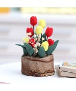 AirAds Dollhouse 1:12 scale miniature flowers assorted tulips in pot - £6.71 GBP
