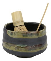 Ebros Japanese Traditional Tea Ceremony Matcha Green Bowl Whisk &amp; Scoop Set - £31.96 GBP