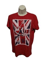 Looney Tunes UK Flag Tweety Bird Roger Rabbit Womens Medium Burgundy TShirt - £11.73 GBP