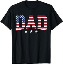 USA Patriotic Dad Father&#39;s Day American Flag 4th Of July Dad T-Shirt - £12.59 GBP+
