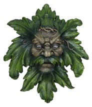 Enigma Large Celtic Greenman Face Wall Decor Plaque 17&quot;H Decorative Scul... - $76.05 CAD