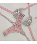 Womens Rhinestone V-Neck Bikini Set - $89.00