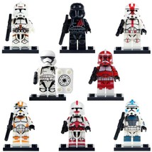 8pcs Star Wars Riot Trooper Arc Trooper Fives Waxer Clone Troopers Minifigures - $23.31 CAD