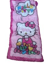 Hello Kitty Sanrio Sleeping Bag Hair Bows Pink Polka Dot Border 2014 - $16.82