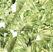 Lime Green Diamond Shaped Acrylic Gems - Party Decor - 25 Pieces - £4.68 GBP