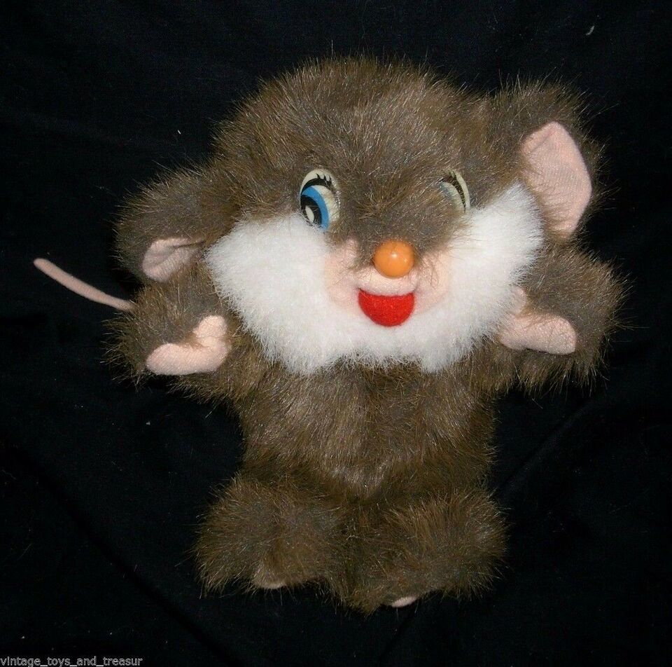 8" VINTAGE FLOMO FRIENDS FOREVER NYGALA TAN MOUSE MICE STUFFED ANIMAL PLUSH TOY - £14.90 GBP