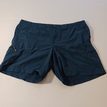Columbia Sandy River Cargo Hiking Shorts Womens M Blue/Teal Pockets AL4572 - $13.85