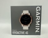 Garmin Vivoactive 4S Smartwatch White/Rose Gold Stainless Steel GPS Fitn... - $265.88
