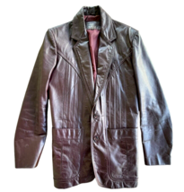 Concords 80s Purple Maroon Leather Jacket Mens Size 38 Vintage Slim Fit - £71.32 GBP
