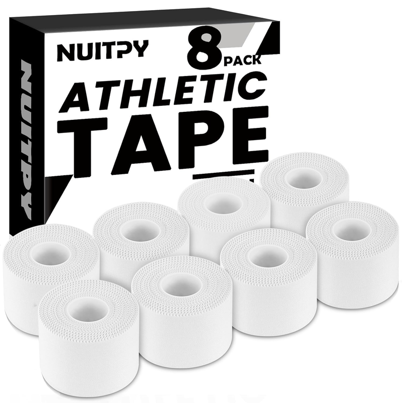8 Pack Athletic Tape, White Sports Tape, Easy Tear Wrist Tape, Strong Adhesion T Item image 8
