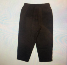 NEW Woman Within Women&#39;s Pants Plus SZ 24W Black Linen Rayon Blend - £15.56 GBP