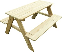 This Is A 37 X 10 X 4 Ft. Brown Merry Garden Kids Wooden Picnic Bench Outdoor - £59.32 GBP