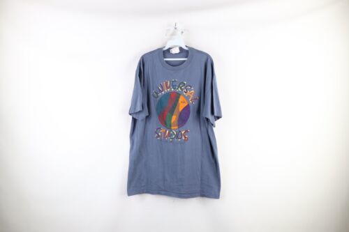 Primary image for Vintage 90s Mens 2XL Faded Spell Out Rainbow Universal Studios Florida T-Shirt