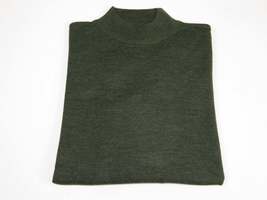 Mock Neck Merinos Wool Sweater PRINCELY From Turkey Soft Knits 1011-00 Olive image 3