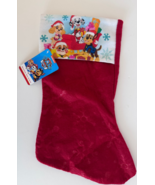 Nickelodeon Paw Patrol Christmas Stocking Red Snowflake Imprint 16”x9” NEW - $13.88 CAD