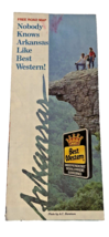 Arkansas Brochure Map Best Western Fold Out Travel 1980s 1990s Vintage - £17.18 GBP